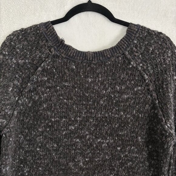 FREE PEOPLE Women Sweater Size L Black Pullover Long Sleeve Chunky 55-10 - Picture 4 of 11